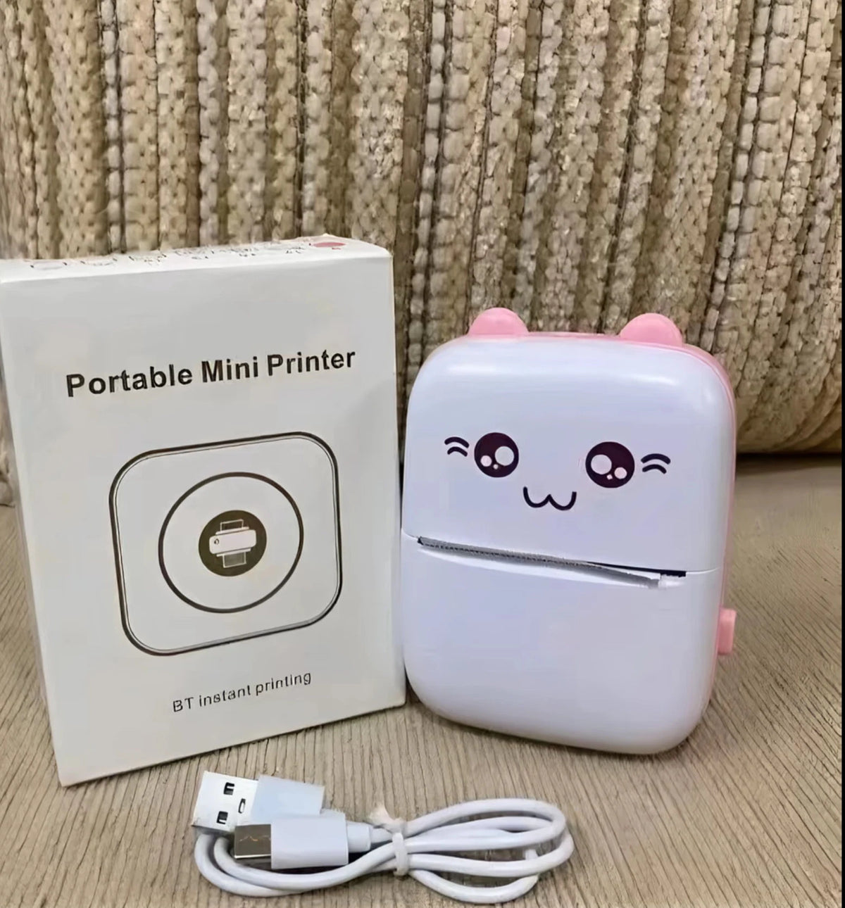 طابعة حرارية صغيرة محمولة بلوتوث mini portable printer