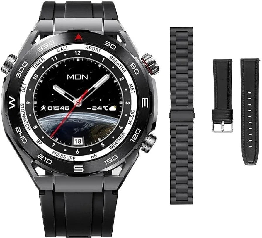 jsyes m1 pro 1.39 inch smart watch with 3 strap